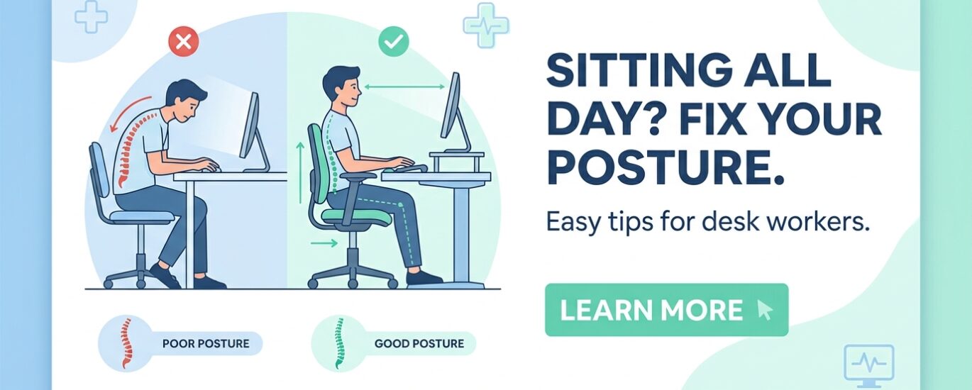 Sitting All Day? Desk Job Health Risks & Easy Ways to Fix Your Posture