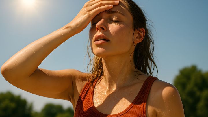 create an entire brand package with ads flyer on topic Too Much Heat? Why Summer Triggers More Headaches